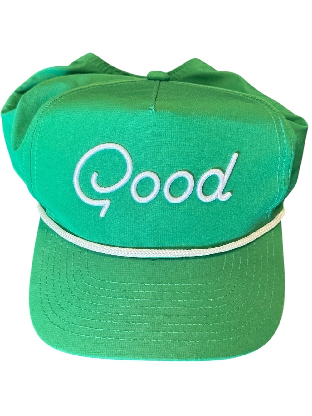 Retro Green 'Good' Dood Golf Rope-Trim Trucker Hat Men’s OS SnapBack MINTY